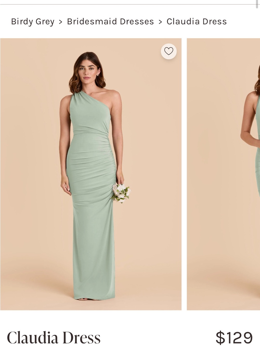 Birdy Grey Claudia One-Shoulder Dress in Sage Green